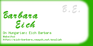 barbara eich business card